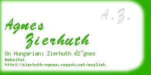 agnes zierhuth business card